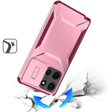 For Moto G Stylus 2025 Case Grip with Sliding Rear Lens Cover + Tempered Glass
