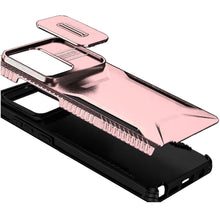 For Moto G Stylus 2025 Case Grip with Sliding Rear Lens Cover + Tempered Glass