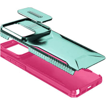 For Moto G Stylus 2025 Case Grip with Sliding Rear Lens Cover + Tempered Glass