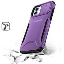 For iPhone 16 6.1inch Case Rugged Side Grip Sliding Lens Cover + Tempered Glass