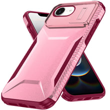 For iPhone 16e Case Rugged Side Grip Sliding Rear Lens Cover + Tempered Glass