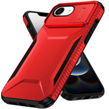 For iPhone 16e Case Rugged Side Grip Sliding Rear Lens Cover + Tempered Glass