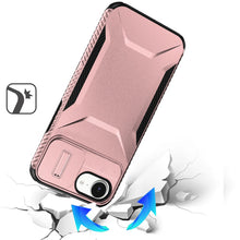 For iPhone 16e Case Rugged Side Grip Sliding Rear Lens Cover + Tempered Glass