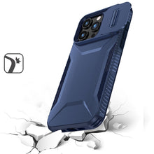 For iPhone 16 Pro 6.3in Case Rugged Side Grip Sliding Lens Cover +Tempered Glass