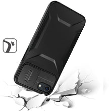 For iPhone SE 3/SE 2 iPhone 8/7 Case Rugged Sliding Lens Cover + Tempered Glass