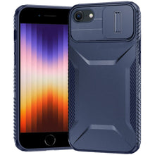 For iPhone SE 3/SE 2 iPhone 8/7 Case Rugged Sliding Lens Cover + Tempered Glass