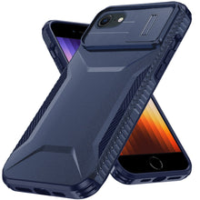 For iPhone SE 3/SE 2 iPhone 8/7 Case Rugged Sliding Lens Cover + Tempered Glass
