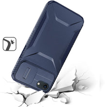For iPhone SE 3/SE 2 iPhone 8/7 Case Rugged Sliding Lens Cover + Tempered Glass
