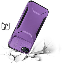 For iPhone SE 3/SE 2 iPhone 8/7 Case Rugged Sliding Lens Cover + Tempered Glass