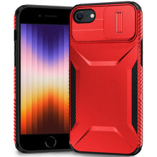 For iPhone SE 3/SE 2 iPhone 8/7 Case Rugged Sliding Lens Cover + Tempered Glass