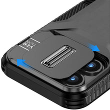 For iPhone 13 Pro Max 6.7 inch Case Rugged Side Grip Sliding Camera Lens Cover