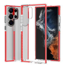For Samsung S23 Case Slim Protective Clear Back TPU Cover with Colored Trim