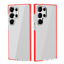 For Samsung S23 Case Slim Protective Clear Back TPU Cover with Colored Trim