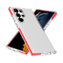 For Samsung S23 Case Slim Protective Clear Back TPU Cover with Colored Trim
