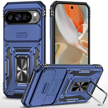 For Google Pixel 10 Pro XL Case Sliding Lens Cover Metal Stand + Tempered Glass