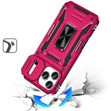 For iPhone 17 Pro Max Case Sliding Lens with Magnetic Ring Stand +Tempered Glass