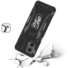 For Motorola Edge 5G 2024 Case Sliding Lens Shockproof Cover Magnetic Ring Stand