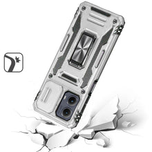 For Motorola Edge 5G 2024 Case Sliding Lens Shockproof Cover Magnetic Ring Stand