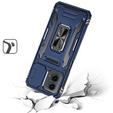 For Moto G 5G (2024) Case Slideing Lens Shockproof Ring Stand + Tempered Glass