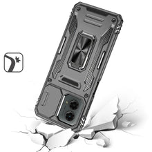 For Moto G Stylus 5G 2024 Case Sliding Lens Shockproof Ringstand +Tempered Glass