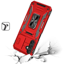 For Samsung A14 5G Case Slideing Lens Shockproof Cover with Magnetic Ring Stand