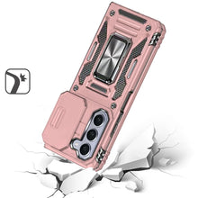 For Samsung Galaxy Z Fold 6 Case Sliding Lens Shockproof Cover with Ring Stand
