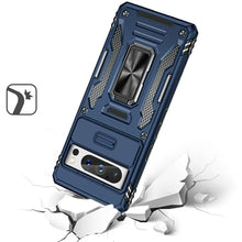For Google Pixel 9 Pro XL 6.8 inch Case Sliding Lens Cover Shockproof Ringstand