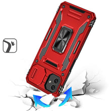 For Samsung Galaxy A06 Case Sliding Lens Shockproof Cover w/ Magnetic Ring Stand