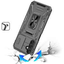 For Samsung A17 5G Case Sliding Lens with Magnetic Ring Stand + Tempered Glass
