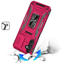For Samsung A17 5G Case Sliding Lens with Magnetic Ring Stand + Tempered Glass