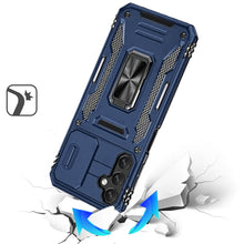 For Samsung A17 5G Case Sliding Lens with Magnetic Ring Stand + Tempered Glass