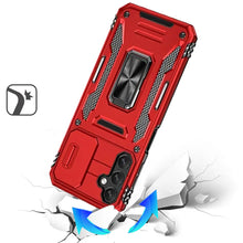For Samsung A17 5G Case Sliding Lens with Magnetic Ring Stand + Tempered Glass