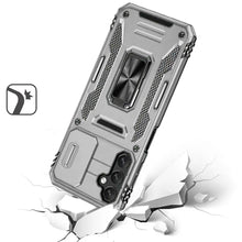 For Samsung A25 5G Case Sliding Lens Shockproof Cover Ringstand + Tempered Glass