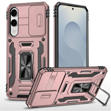 For Samsung S25 Edge Case Sliding Lens Shockproof w/ Ring Stand + Tempered Glass