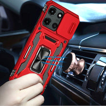 For Motorola Edge 2025 Case Sliding Lens Shockproof Cover w/ Magnetic Ring Stand