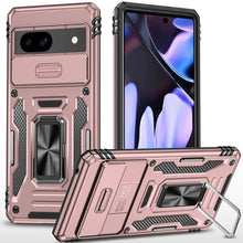 For Google Pixel 9a Case Sliding Lens with Magnetic Ring Stand + Tempered Glass