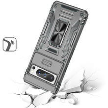For Google Pixel 9/ 9 Pro 6.3 inch Case Sliding Lens Cover Shockproof Ringstand