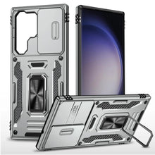 For Samsung Galaxy S24 Ultra Case Slide Lens Shockproof Cover Magnetic Ringstand