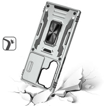 For Samsung Galaxy S24 Case Sliding Lens Shockproof Cover w/ Magnetic Ring Stand