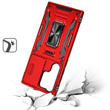 For Samsung Galaxy S24 Case Sliding Lens Shockproof Cover w/ Magnetic Ring Stand