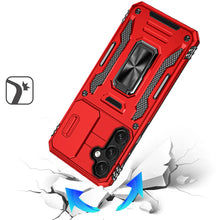For Samsung S25 FE Case Sliding Lens with Magnetic Ring Stand + Tempered Glass