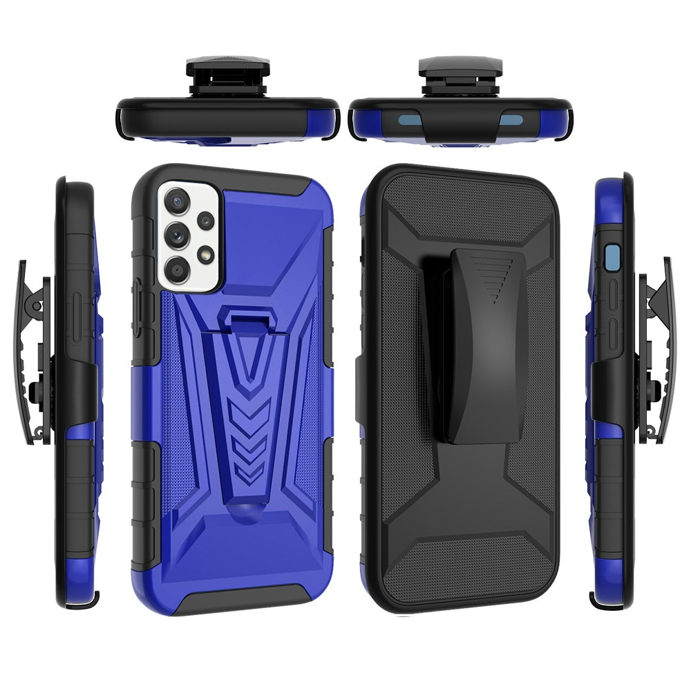 For iPhone 14 PLUS Case V 3in1 Combo Kickstand Holster Heavy-Duty Phone Cover