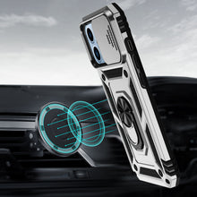 For iPhone 15 Case Shockproof Magnetic Ring Stand Lens Cover + 2 Tempered Glass