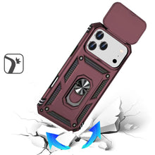 For iPhone 17 Pro Max Case Shockproof Ring Stand Lens Cover + Tempered Glass