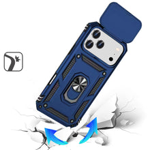 For iPhone 17 PRO Case Shockproof Ring Stand with Lens Cover + Tempered Glass