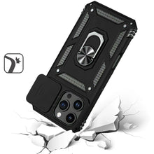 For iPhone 16 PRO MAX Case Shockproof Cover Ringstand Lens Cover +Tempered Glass