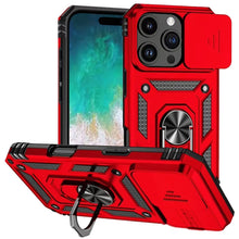 For iPhone 16 PRO MAX Case Shockproof Cover Ringstand Lens Cover +Tempered Glass