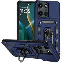 For Moto G Stylus 2025 Case Shockproof Magnetic Ring Lens Cover + Tempered Glass