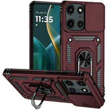 For Moto G Stylus 2025 Case Shockproof Magnetic Ring Lens Cover + Tempered Glass