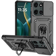 For Moto G Stylus 2025 Case Shockproof Magnetic Ring Lens Cover + Tempered Glass